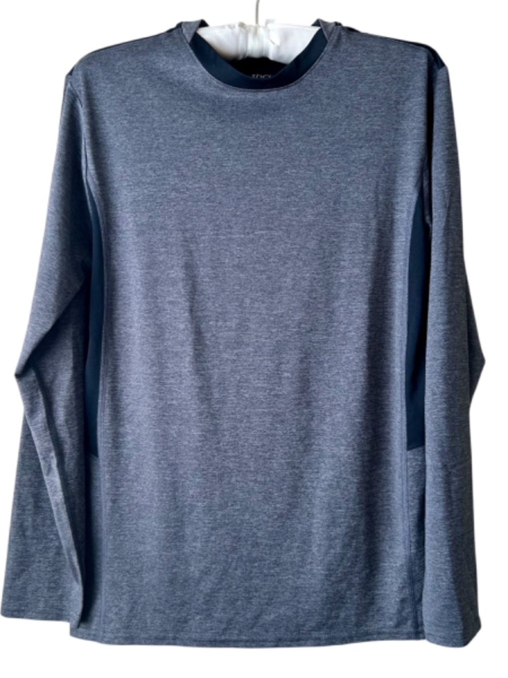 Gray Long Sleeve Sport Top Moisture Wicking BCG MinMesh Back Workout Small - Picture 2 of 10